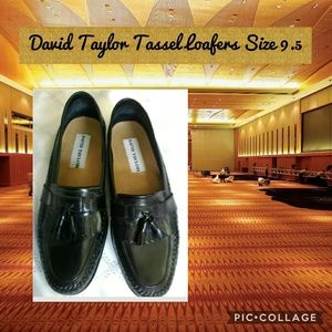 David Taylor Tassel Loafers Size 9.5 Black